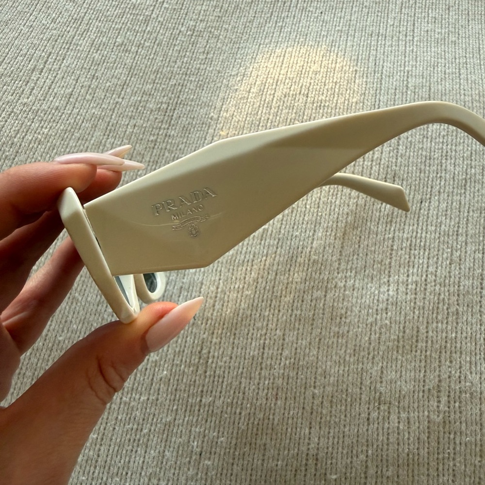 Prada White Rectangle Frame Sunglasses - image 6